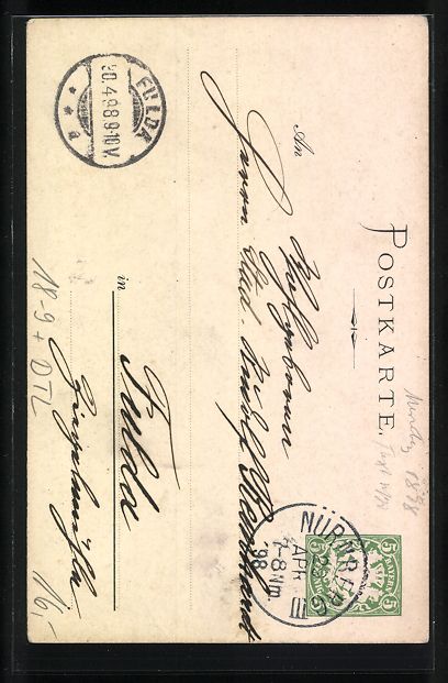 Ganzsachen: Litho Nürnberg, 13. General-Versammlung – Gebraucht aus Berlin von bartko-reher 1