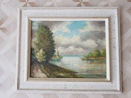 Tableau original encadré, paysage