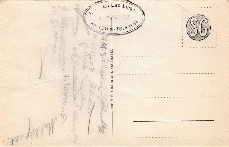 Cartoline postali: ALPIN: Lac Lioson, avec cachet Restaurant – Usato da Frauenfeld venduto da POML 1