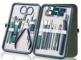 Set manucure 18 pièces acier inoxydable neuf
