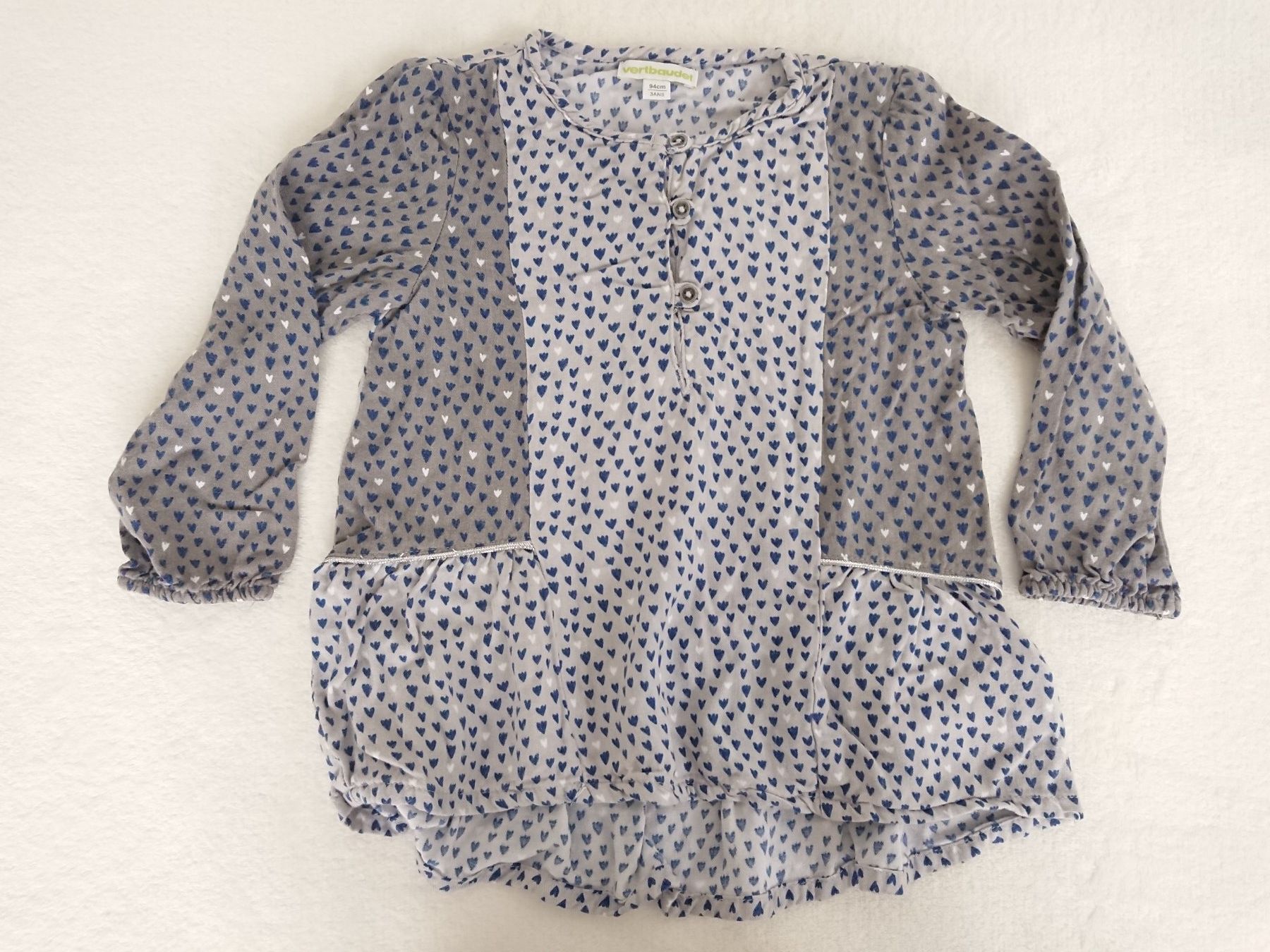 Camicette, T-shirt & Top: Mädchen Bluse Vertbaudet Gr. 94 98 3Y 100% Viskose – Usato da Hallau venduto da CHACLA