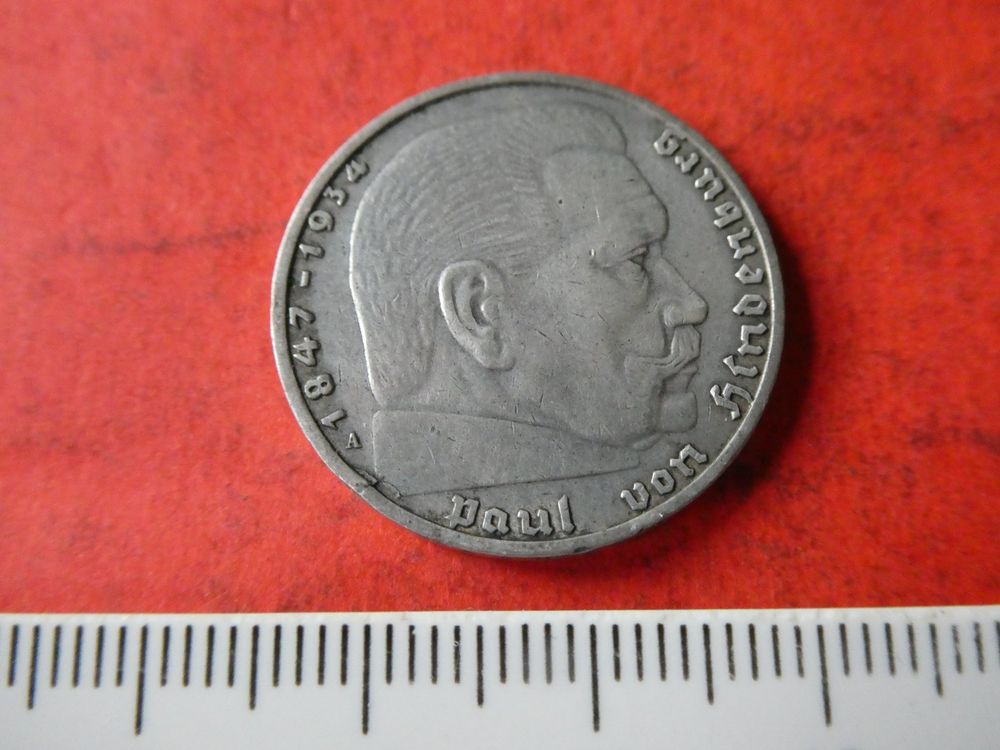 Dt. Reich 1937 A, 2 Reichsmark - Silber (Gebraucht) in Hinterforst für ...