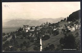 AK Walzenhausen, Teilansicht mit Bergen