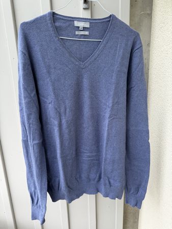 Madison Herrenpullover, Grösse M, Cashmere Blend, hellblau