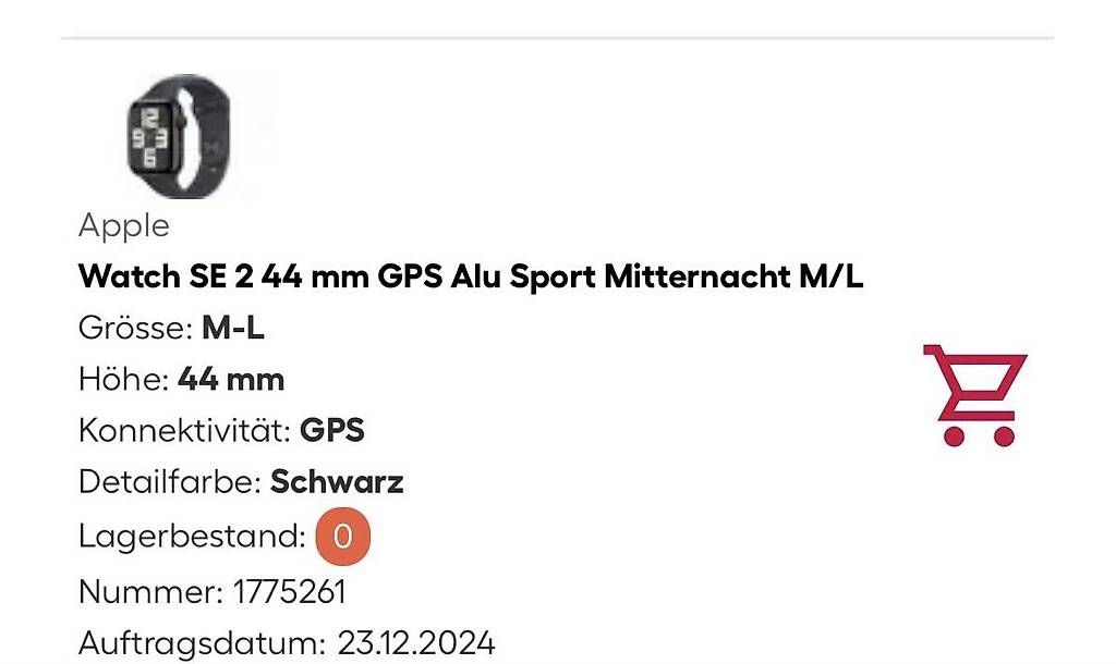 Apple Smartwatch: Apple Watch SE GPS 44mm – Usato da Bürglen TG venduto da sab_f6nd 3