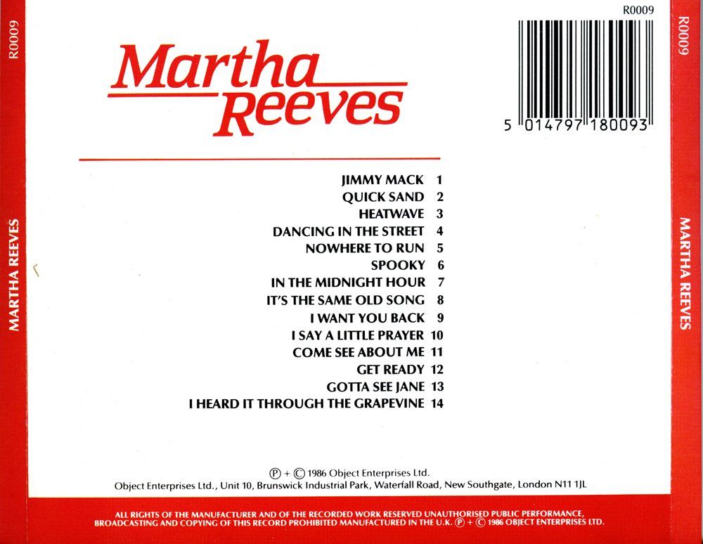 CD: Soul CD: Martha Reeves "The Collection" (Object Enterprise) – Usato da Hochfelden venduto da mue_lhm9 2