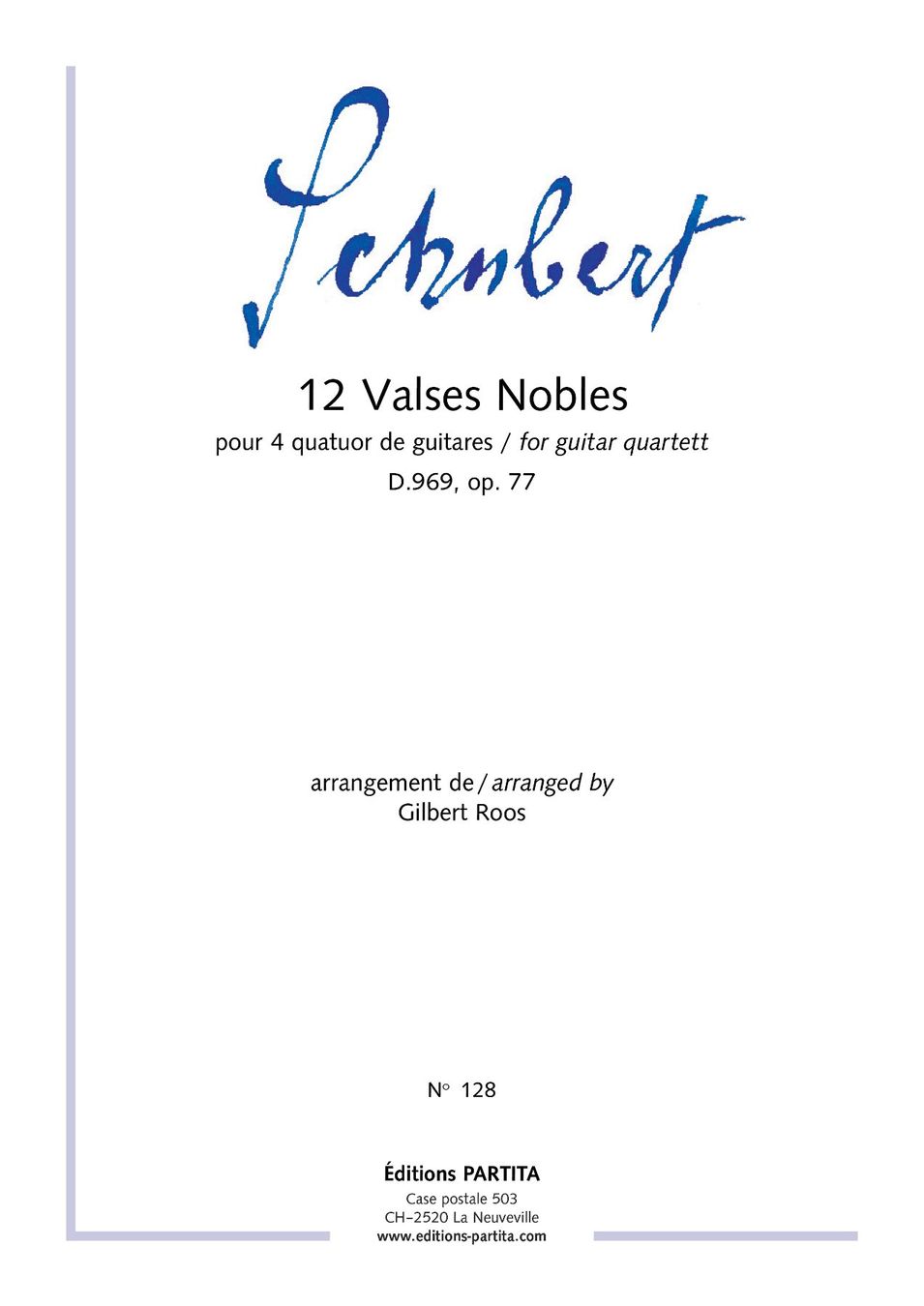 Libri: F. SCHUBERT – Valses nobles – Nuovo e nell'imballaggio originale da St-Blaise venduto da partita-ch 1