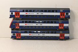 Fleischmann H0/DC ZVV S5 Doppelstockwagen ohne OVP