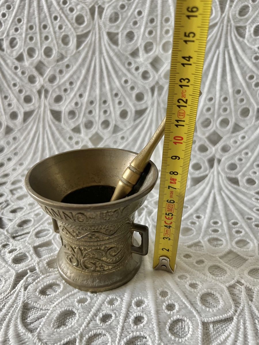 Altro per cucinare: Alter Mörse Mit Stössel Messing Massiv 600 Gr – Usato da Frenkendorf venduto da Only1 5