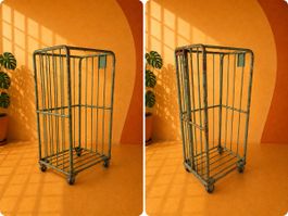 Vintage Industrie-Gitterwagen / Rollcontainer
