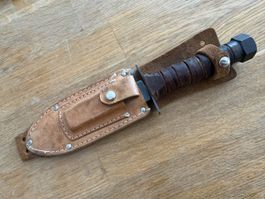 Antikes Kampfmesser Japan mit Lederscheide Messer