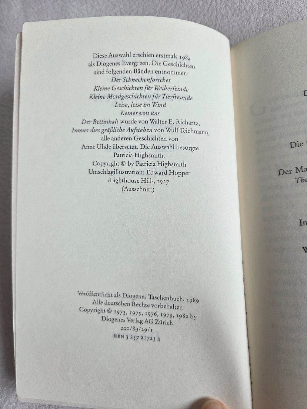 Libri: Patricia Highsmith - Meistererzählungen – Usato da Bergdietikon venduto da Tanne_10 3