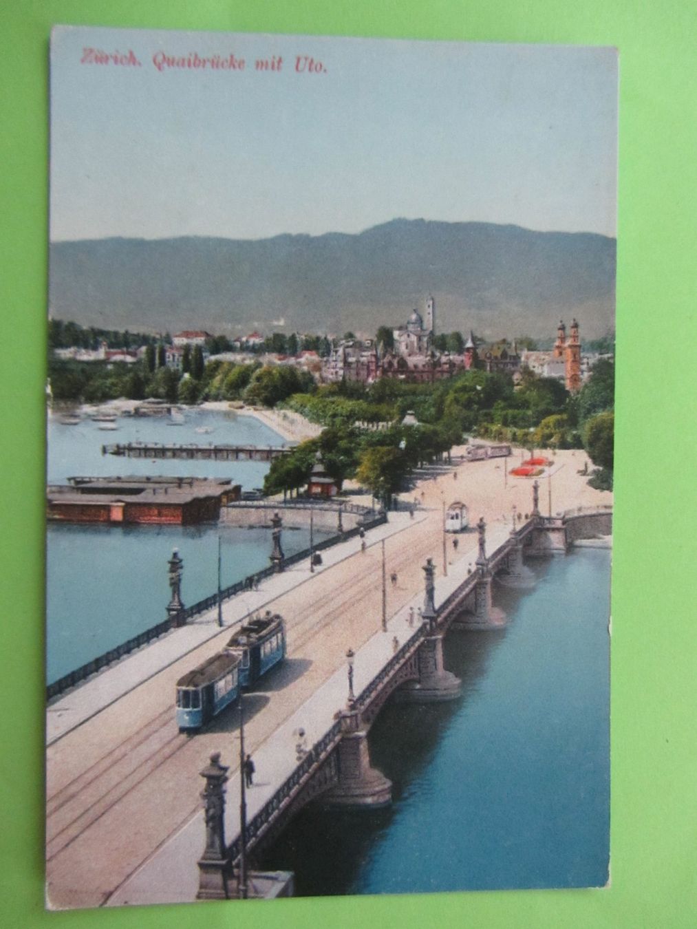 Cartoline postali: Ansichtskarte, Zürich Quaibrücke mit Uto – Usato da Malters venduto da Hausi88