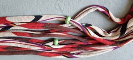 Collier sautoir multi-rangs, FAIT MAIN pièce unique recyclé