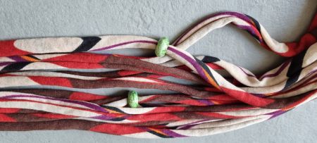 Collier sautoir multi-rangs, FAIT MAIN pièce unique recyclé
