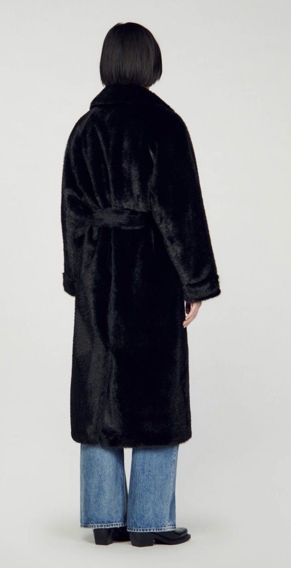Sandro Mäntel: Sandro Faux Fur Coat in black – Neu (gemäss Beschreibung) aus Zürich von di_archive 9