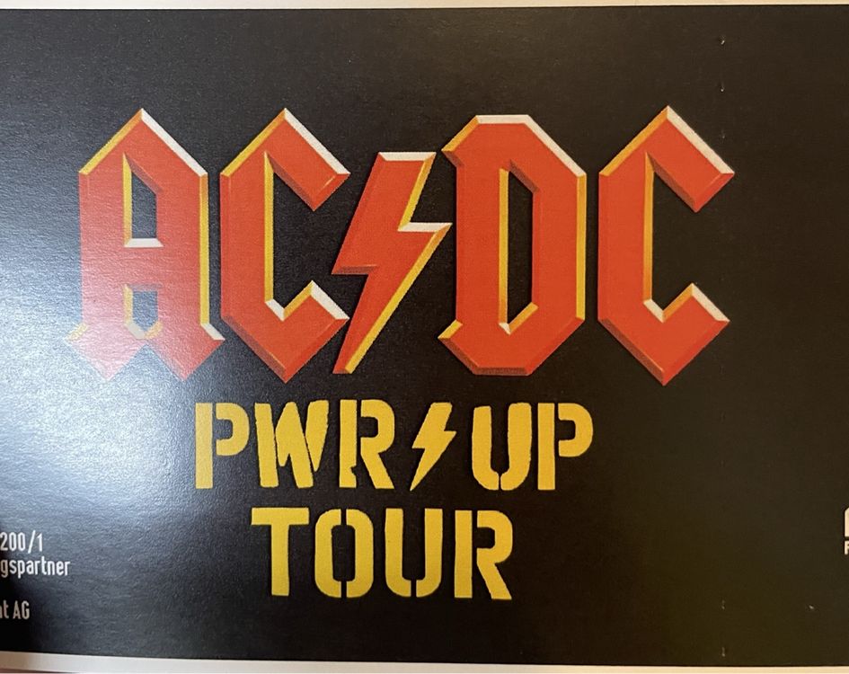 AC/DC - PWR UP TOUR Zurich 2 tickets (Neu und originalverpackt) in ...