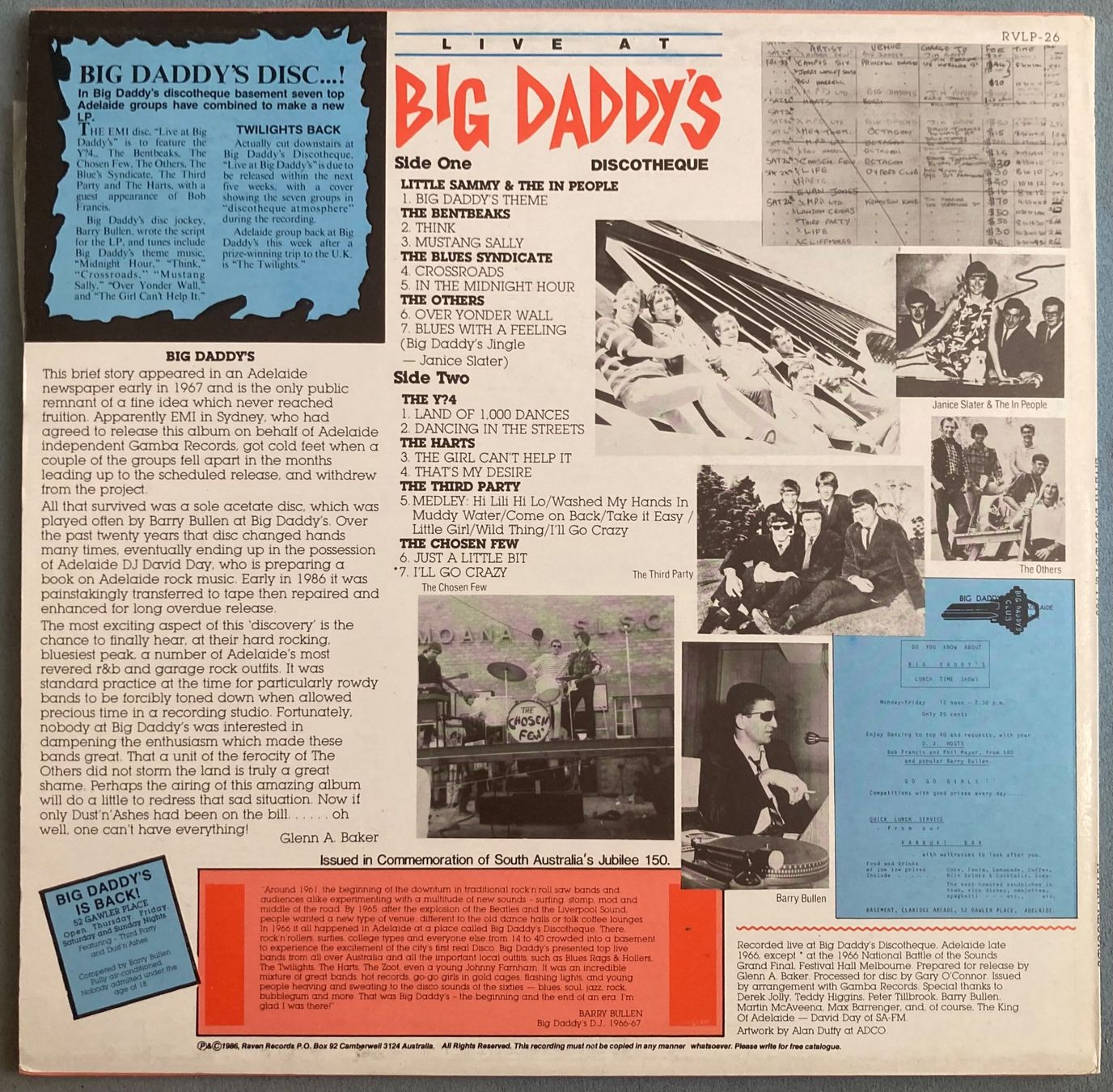 Dischi in vinile: DIVERS ARTISTES - LIVE AT BIG DADDY'S DISCOTHEQUE – Usato da Poliez-Pittet venduto da Newtown-Records 1
