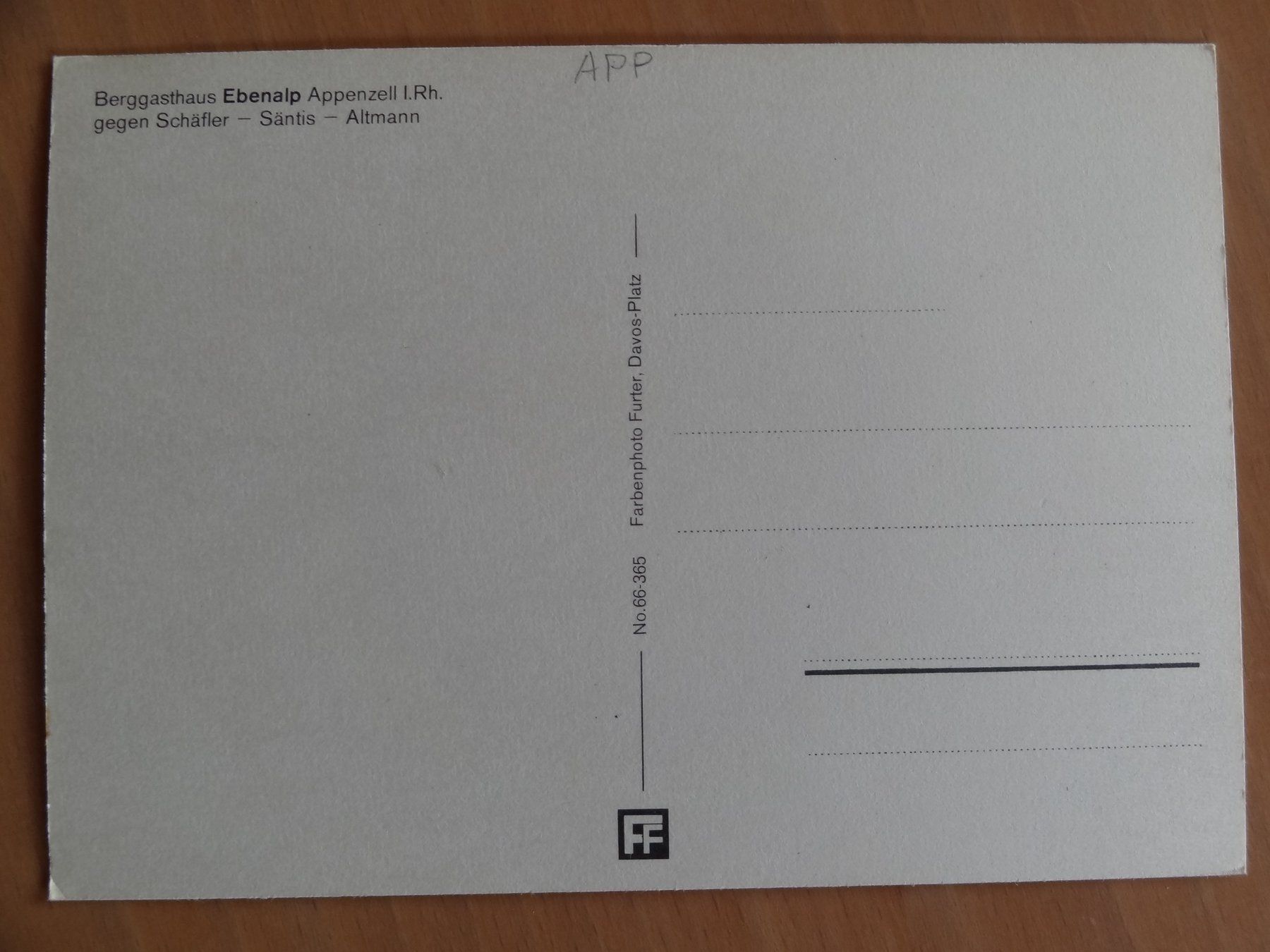 Cartoline postali: Berggasthaus Ebenalp - Appenzell – Usato da St Léonard venduto da Riglin 1