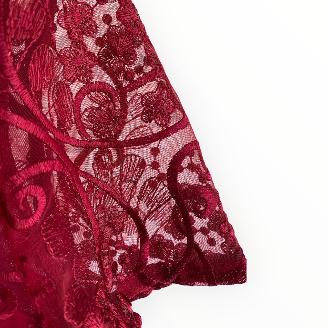 Vestiti: Rotes Abendkleid mit Spitzenoberteil – Usato da Ottikon venduto da lo99 2
