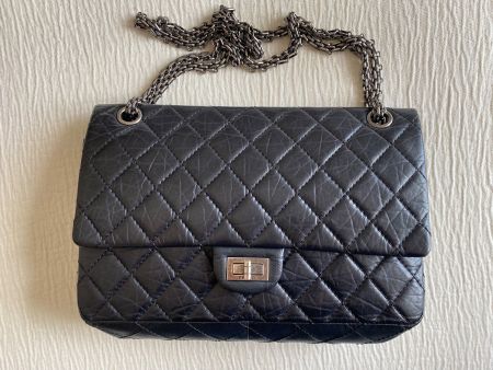 Chanel 2.55 Reissue 226 Large –Black Aged Calfskin –Full Set