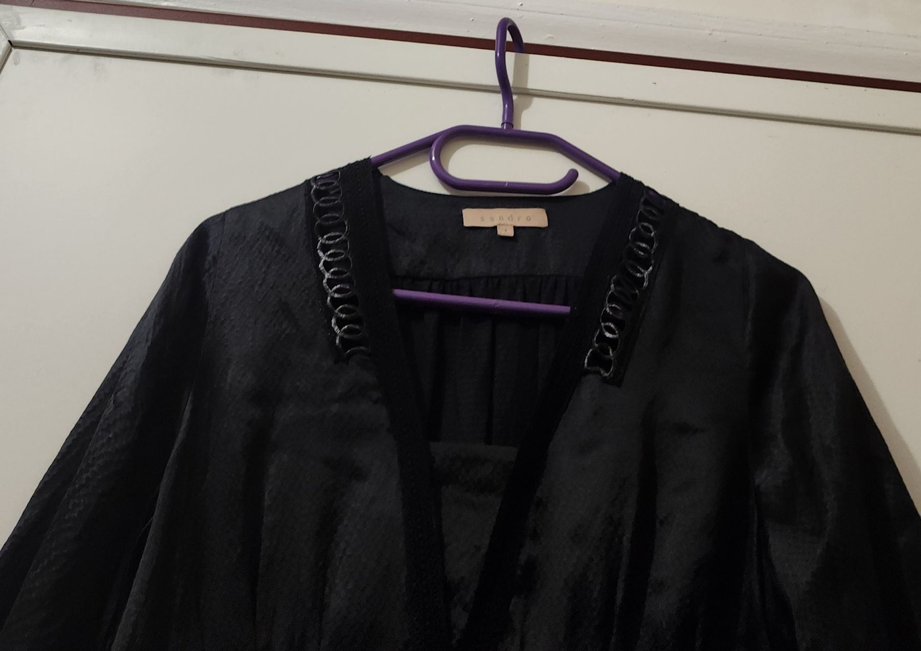 Sandro Kleider: Robe noire Sandro 100% Soie taille S/M – Gebraucht aus Niedergösgen von Eva2410 2