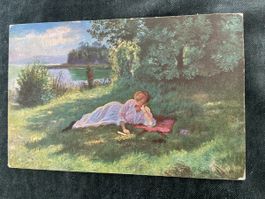 Sommerferien Frau Buch Wiese