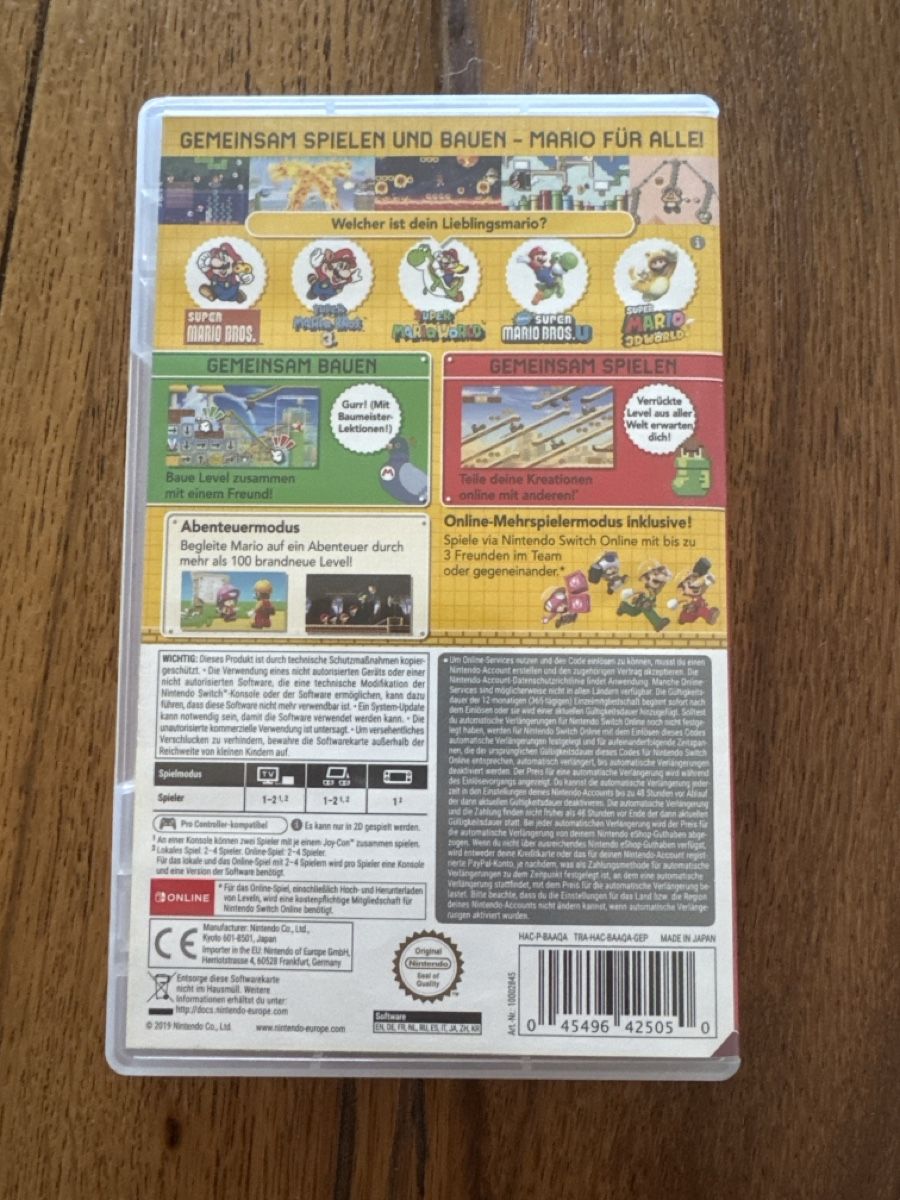 Nintendo Giochi: Nintendo Switch - Super Mario Maker 2 Limited Edition  – Usato da Lenzburg venduto da eyworld 2