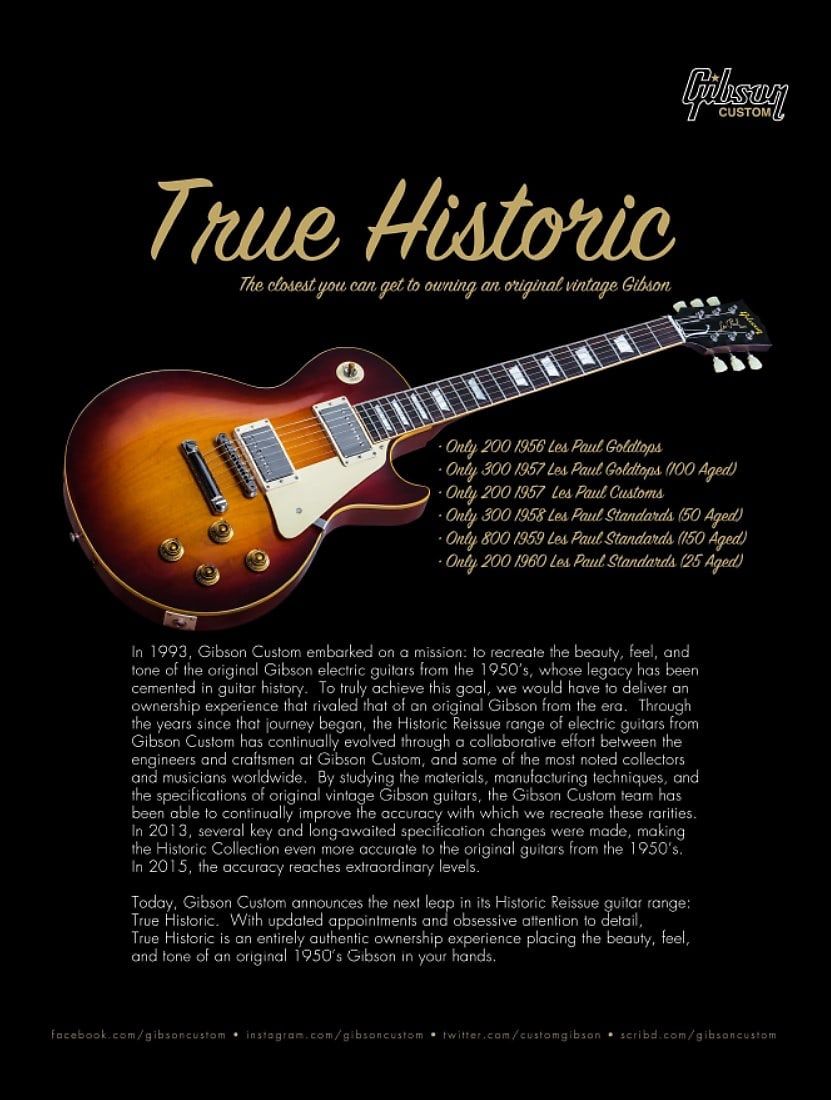 Gibson Strumenti musicali: GIBSON 59 CUSTOM TRUE HISTORIC LTD TOM MURPHY AGED SLASH AFD – Nuovo (secondo la descrizione) da Sion venduto da Hobby-mania 9