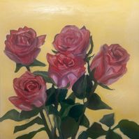 Acryl Rosenbild 30x30cm.