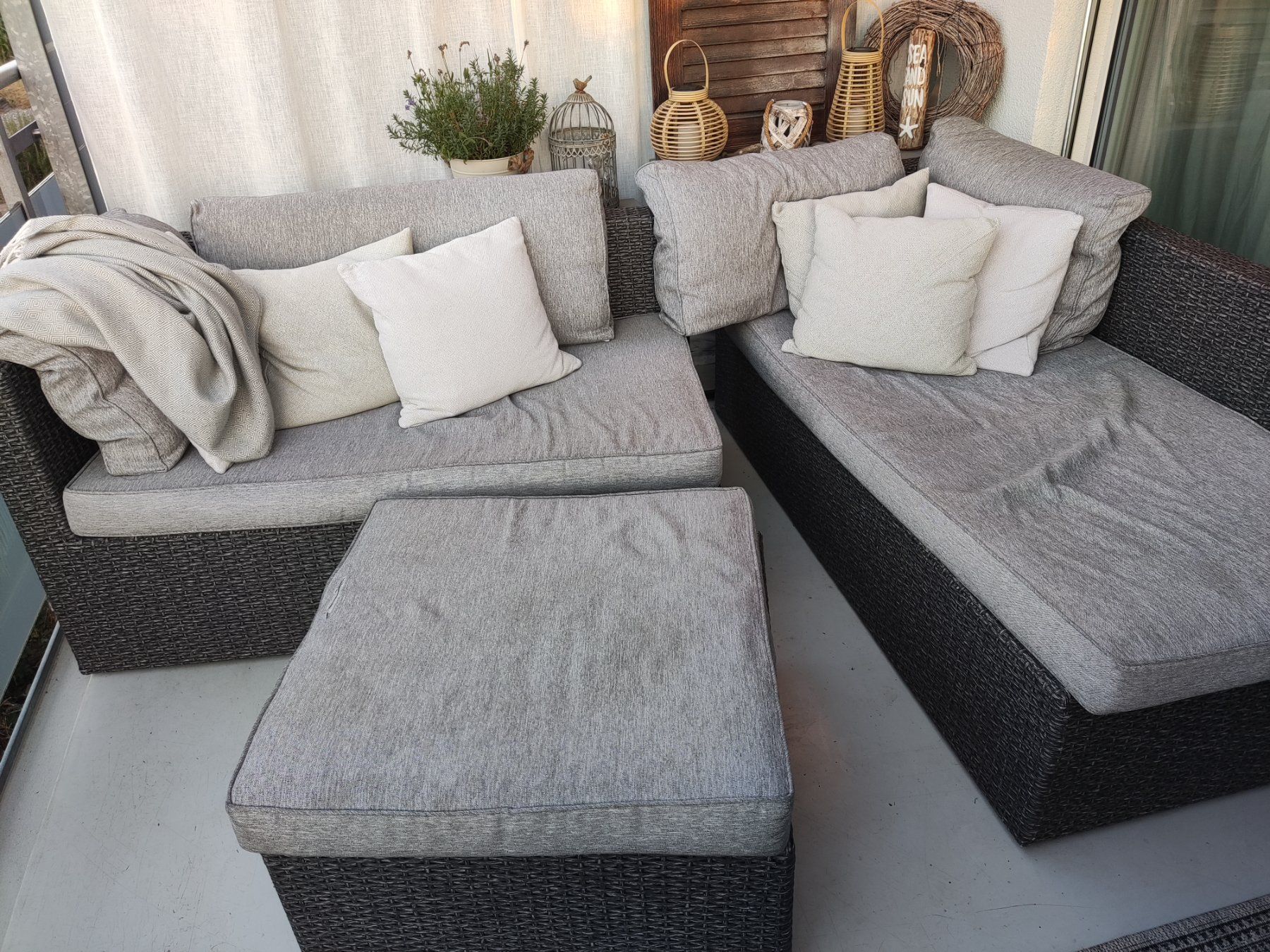 Sofas: Garten Lounge Sofa Polyrattan Grau gebraucht – Gebraucht aus Starrkirch-Wil von sil_x69w 5