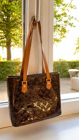 Louis Vuitton Monogram Vernis Houston KALBSLEDER 100%