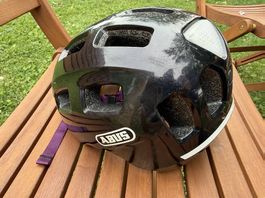 Kinder Fahrradhelm ABUS Youn-I 2.0 black mit LED 