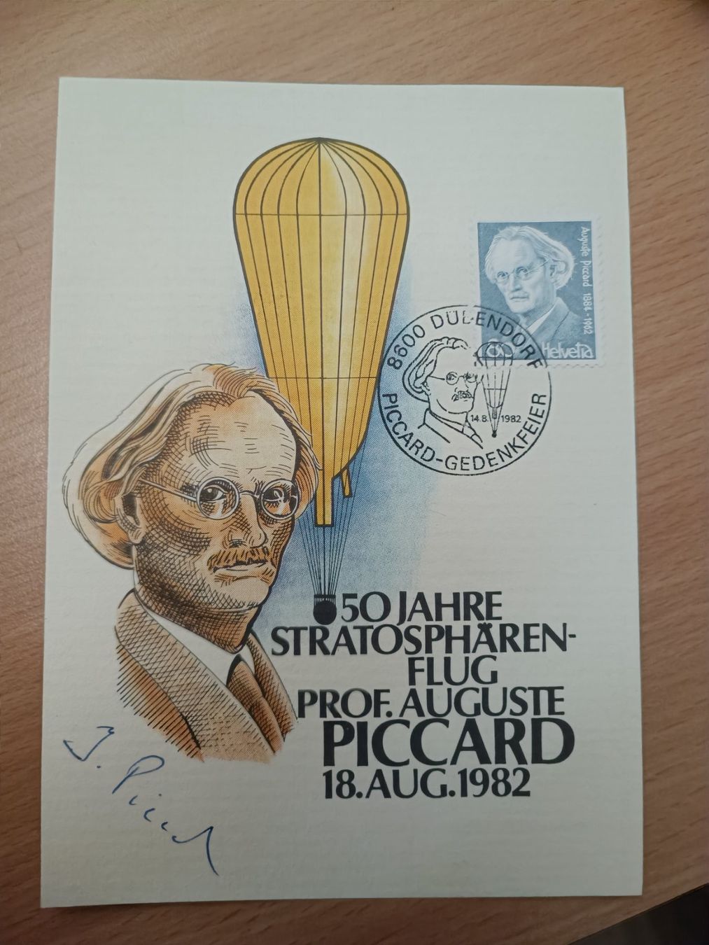 Autogramme: Jacques Piccard - Ozeanograf - † 2008 – Gebraucht aus Menziken von Artographs