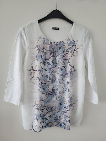 Gerry Weber T-Shirt, weiss, Blumenmuster, Grösse 40