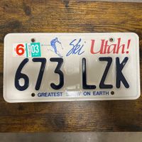 🇺🇸 U.S. Autoschild - Utah 673 LZK - ORIGINAL