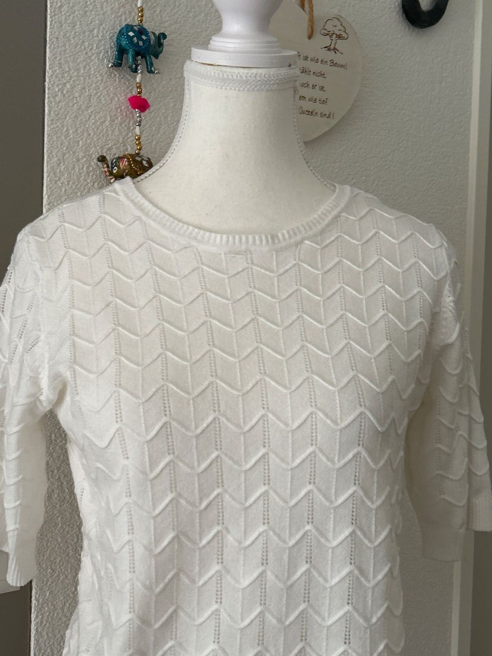 Maglioni & Felpe: Damen Kurzarm Pullover ecru Strukturmuster Gr. M – Nuovo (secondo la descrizione) da Brunnen venduto da Nala2929 4