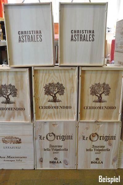 Holzartikel: Weinkisten mit Klapp- oder Schiebedeckel *Aktions-Preis!* – Gebraucht aus Zürich von kisten-karl 1
