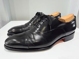 Santoni Herren Lederschuhe Oxford Schwarz UK 10,5 / EU 45