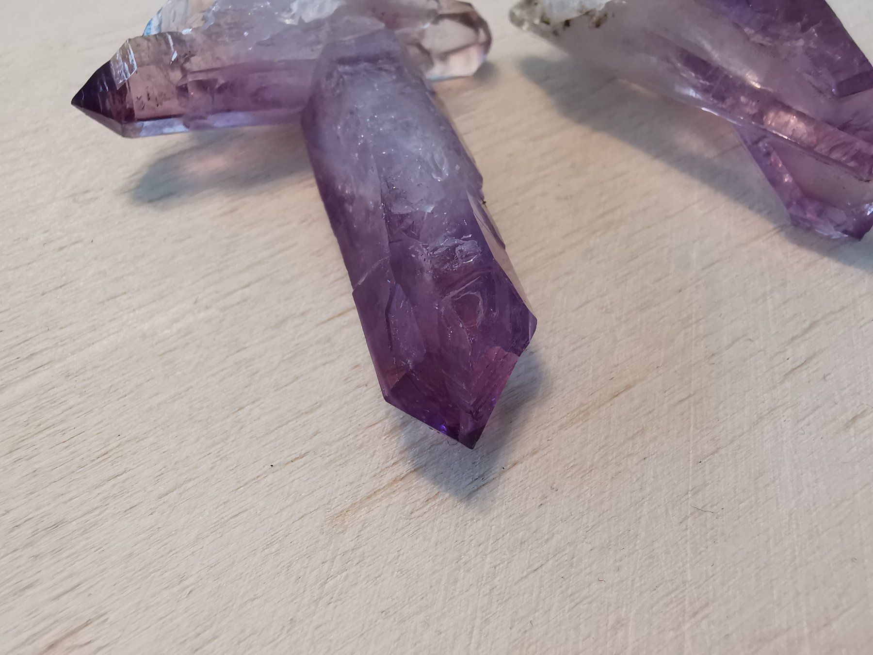 Mineralien & Heilsteine: 2 Stk interessante Amethyste - Stufe / Doppelender – Neu und originalverpackt aus Dierikon von Buntspecht-10 6