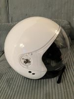 Weisser Motorradhelm Grösse M (57-58cm) mit Visier