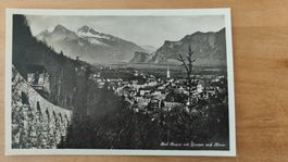 Bad Ragaz mit Wartenstein Bahn um 1930