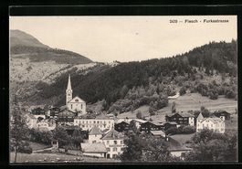 Fiesch /Furkastrasse, Ortsansicht mit Ki