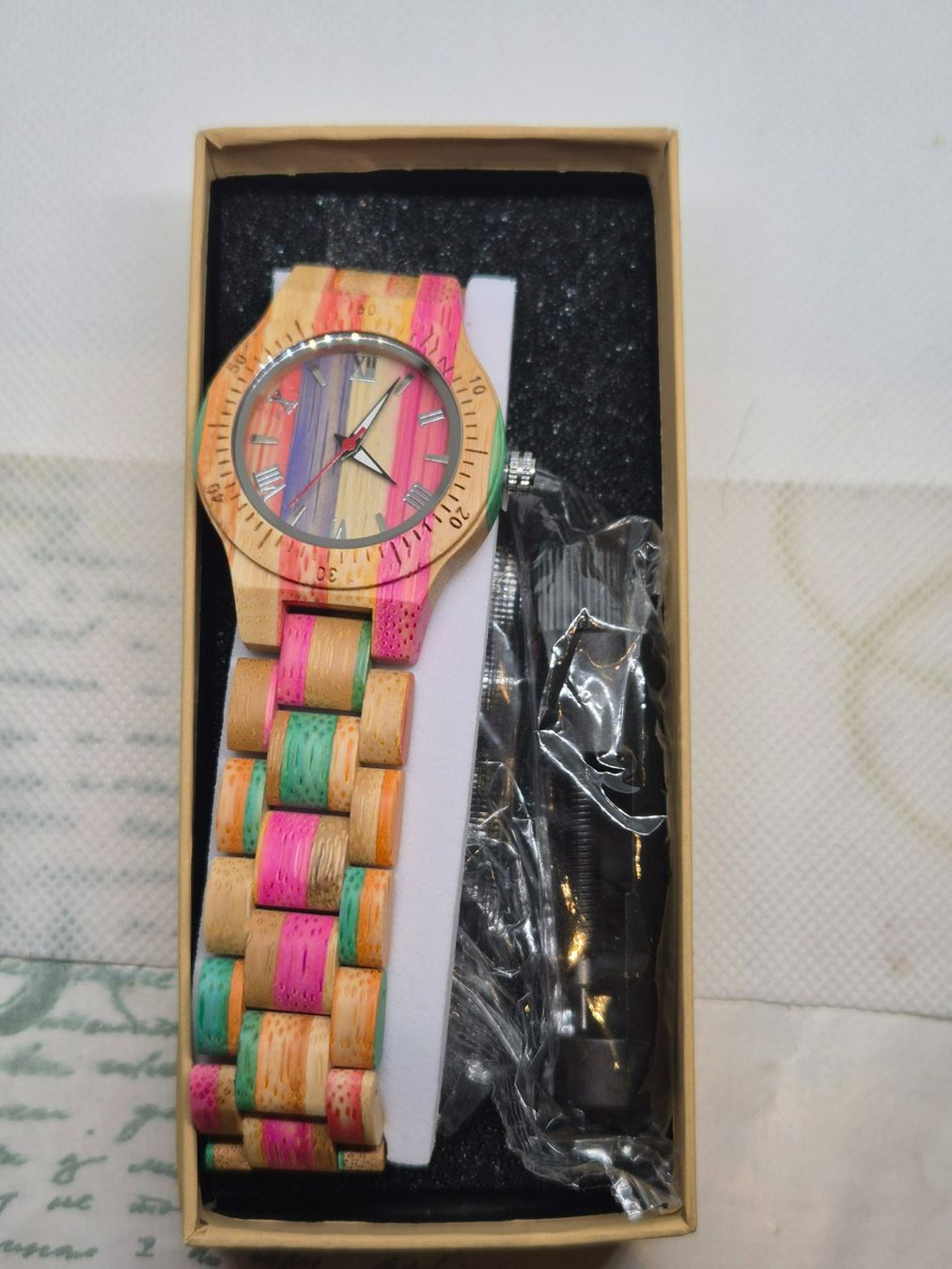 Orologi: Holzuhr Damen Bunt NEU OVP / Orologio Legno Donna Nuovo – Nuovo e nell'imballaggio originale da Losone venduto da bal_gfp6 6