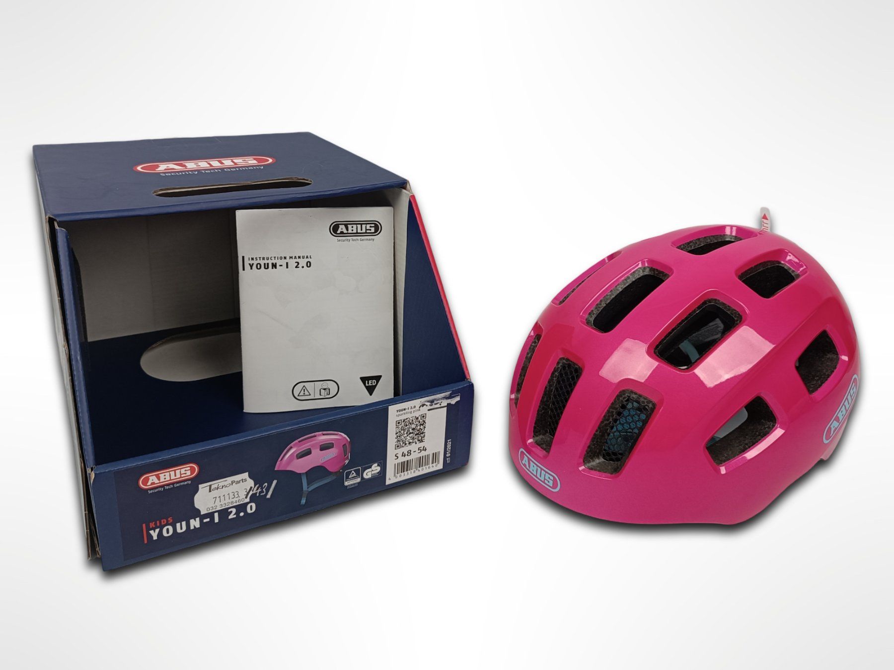 Abus Helme: ABUS Youn Velohelm Pink Gr. S – Neu (gemäss Beschreibung) aus Suhr von Restwert_Suhr