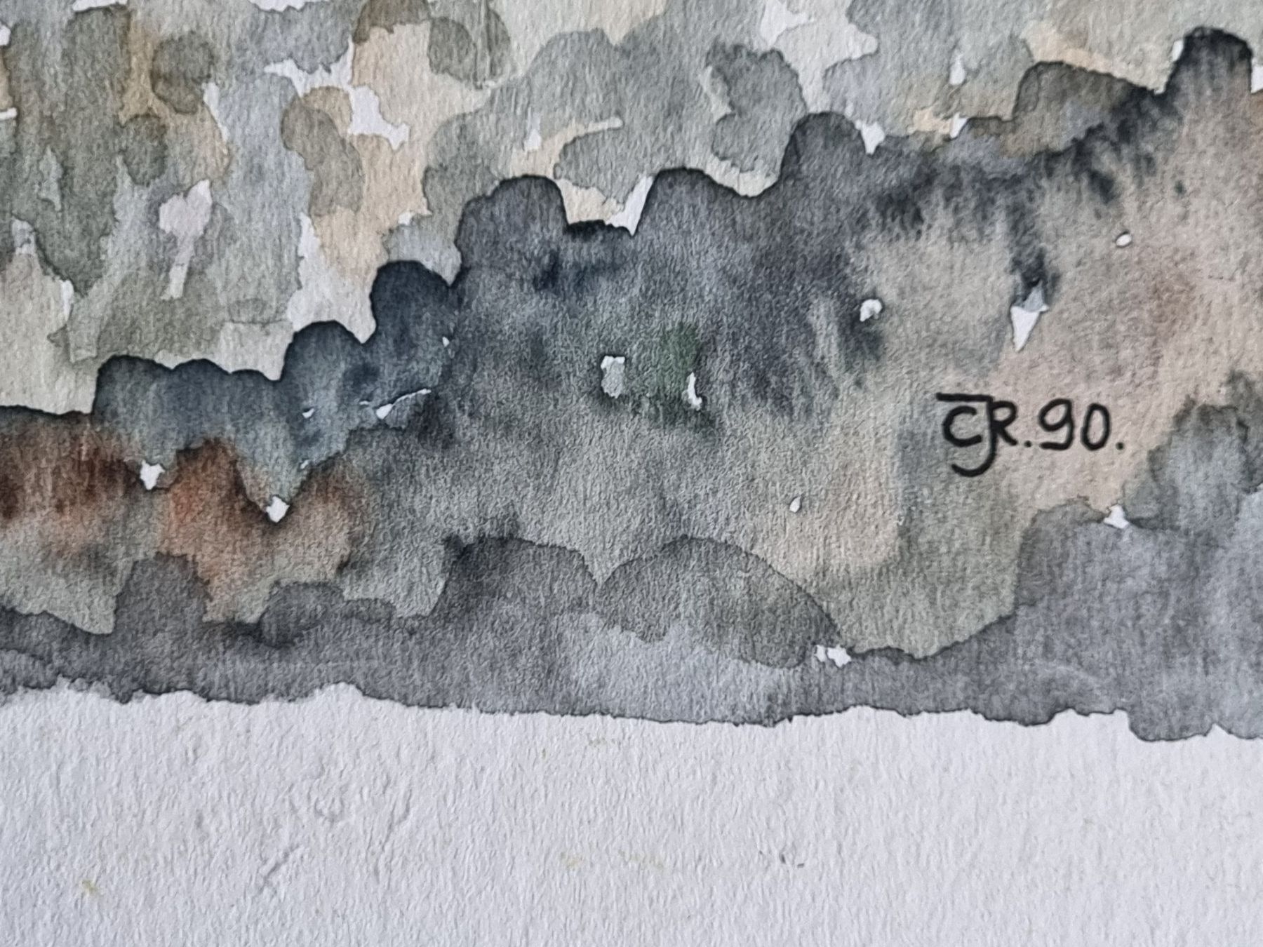 Gemälde: LANDSCHAFT AQUARELL MONOGR. GRÖSSE 40X32CM – Gebraucht aus Gersau von kunst-online 2