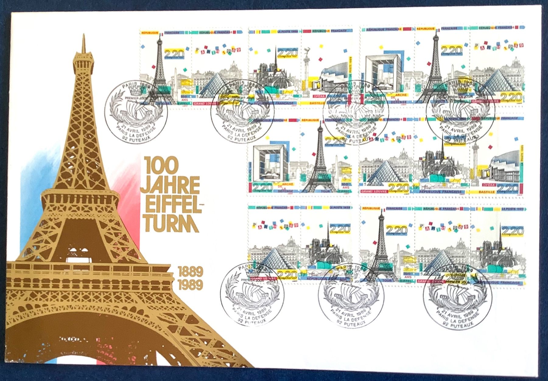 Alle Briefmarken: 1989 Frankreich FDC 100 Jahre Eiffelturm Div.Varianten – Neu (gemäss Beschreibung) aus Liestal von Skunk02