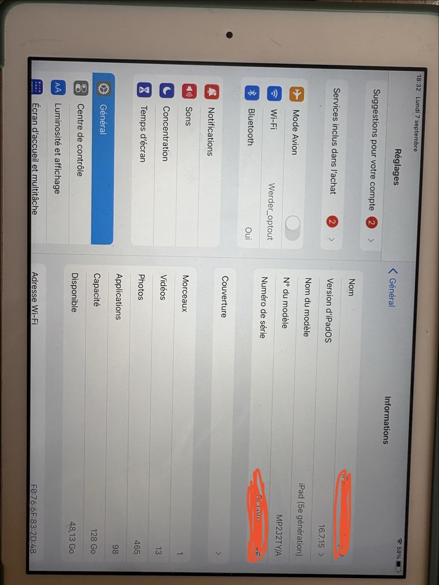 Apple Tablet PC: IPad 5eme gen 128Gb – Usato da Les Bois venduto da StockSecure 1