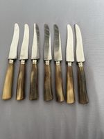 7 antike Messer, Hirschhorn-Griff, Top Zustand!
