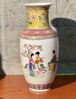Chinese Vintage Famille Rose Vase , Antique Porcelain